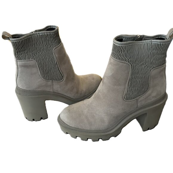 JLO by Jennifer Lopez Emalee Platform Ankle Boot ln Gray Beige / Greige Size 8.5 - Picture 2 of 7